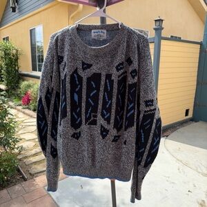 Vintage 90s Oversized Bugle Boy Knit Sweater Size Large Grunge Streetwear